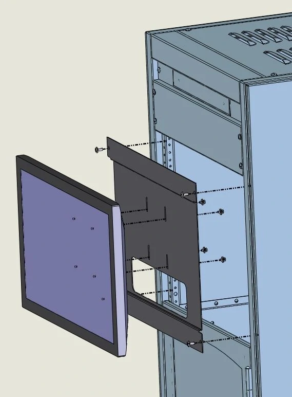 Rack Monitor Bracket In Assy (exploded)