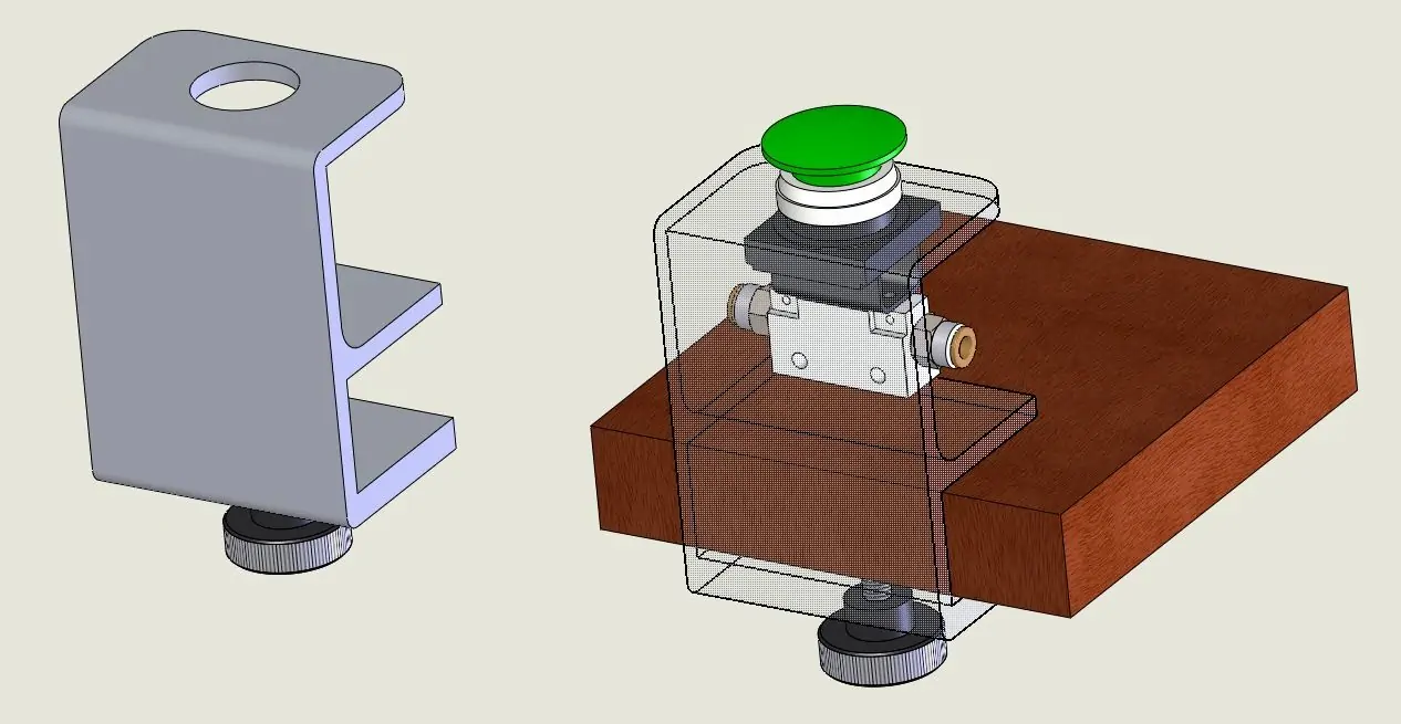 Pnuematic Palm Valve Bench Bracket